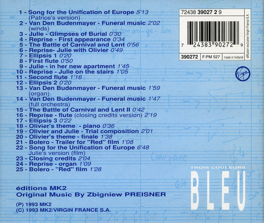Zbigniew Preisner : Trois Couleurs: Bleu (Bande Originale Du Film) (CD, Album)