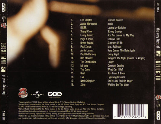 Various : The Very Best Of MTV Unplugged (CD, Comp)