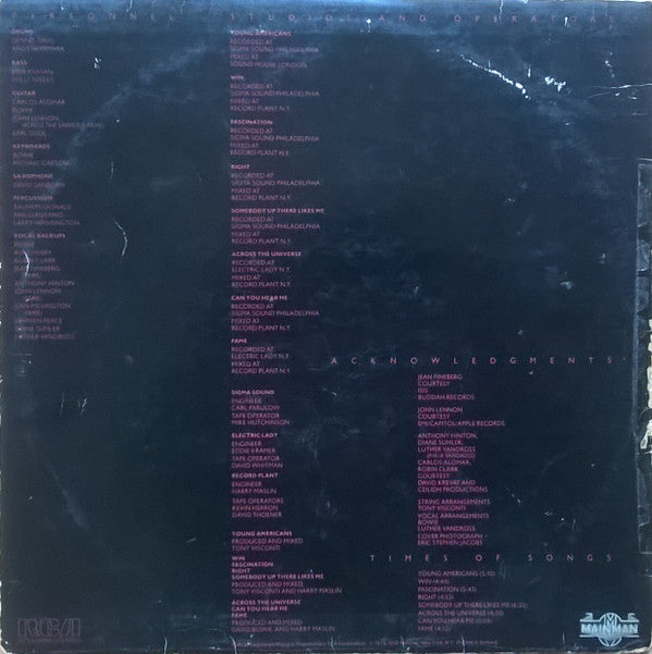 David Bowie : Young Americans (LP, Album)