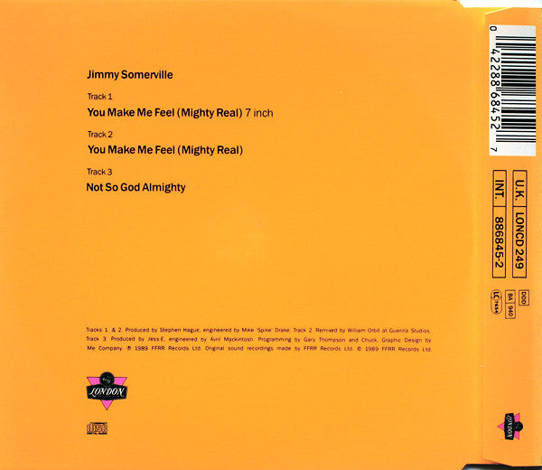 Jimmy Somerville : You Make Me Feel (Mighty Real) (CD, Single)