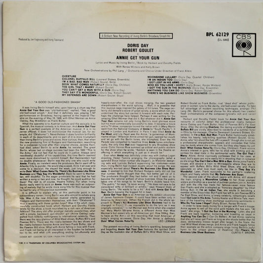 Doris Day, Robert Goulet : Annie Get Your Gun (LP, Album)
