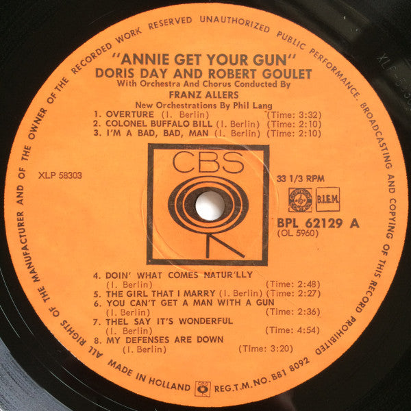 Doris Day, Robert Goulet : Annie Get Your Gun (LP, Album)