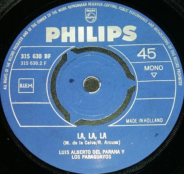 Luis Alberto del Parana y Los Paraguayos : Felicidad (7", Single)