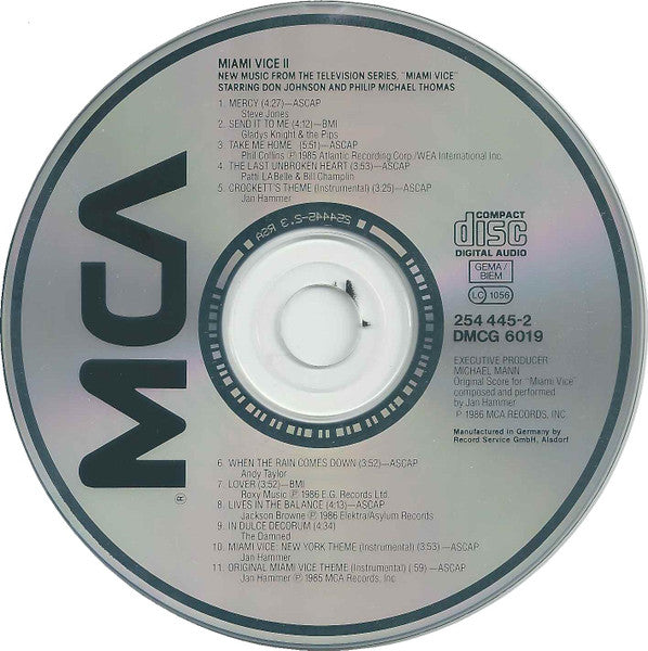 Various : Miami Vice II (New Music From The Television Series 'Miami Vice') (CD, Album, Comp)