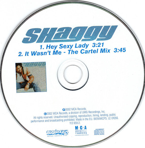Shaggy Featuring Brian & Tony Gold : Hey Sexy Lady (CD, Single, Car)