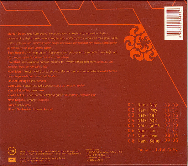 Mercan Dede Secret Tribe : Nar (CD, Album)