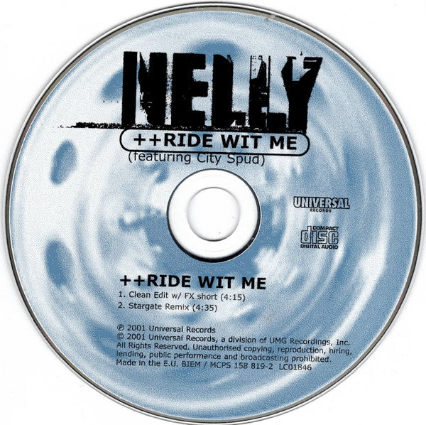Nelly : ++Ride Wit Me (CD, Single, Car)