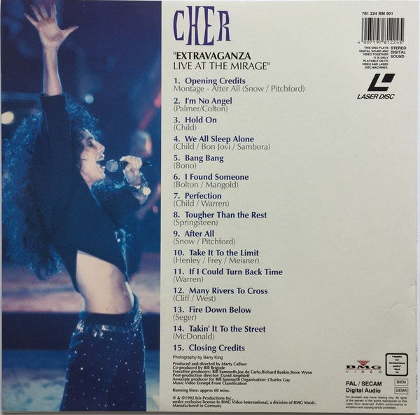 Cher : Extravaganza Live At The Mirage (Laserdisc, 12", S/Sided, PAL, SECAM)