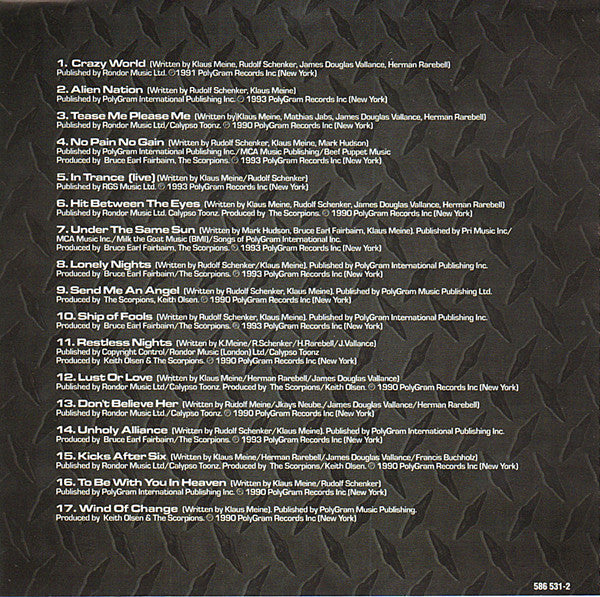 Scorpions : Classic Bites (CD, Comp, RE)