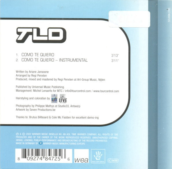 TLD : Como Te Quiero (CD, Single)