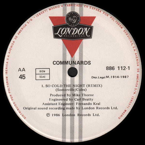 The Communards : The Multimix / So Cold The Night (12", Maxi)