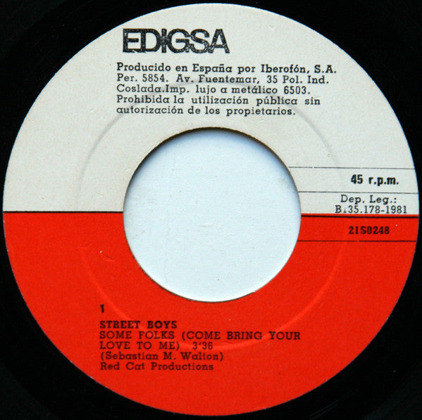 Street Boys : Some Folks (7", Single)