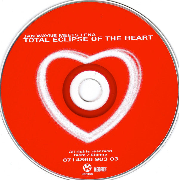 Jan Wayne Meets Lena (2) : Total Eclipse Of The Heart (CD, Single)