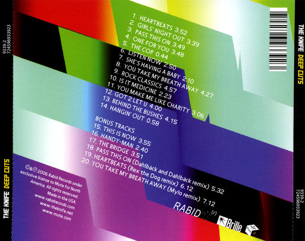 The Knife : Deep Cuts (CD, Album + DVD + RE)