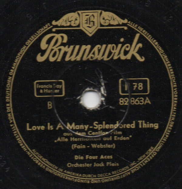 The Four Aces : Love Is A Many-Splendored Thing / Shine On Harvest Moon (Shellac, 10")