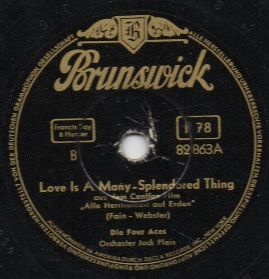 The Four Aces : Love Is A Many-Splendored Thing / Shine On Harvest Moon (Shellac, 10")