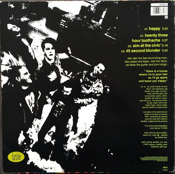 Ned's Atomic Dustbin : Happy (12", Single)