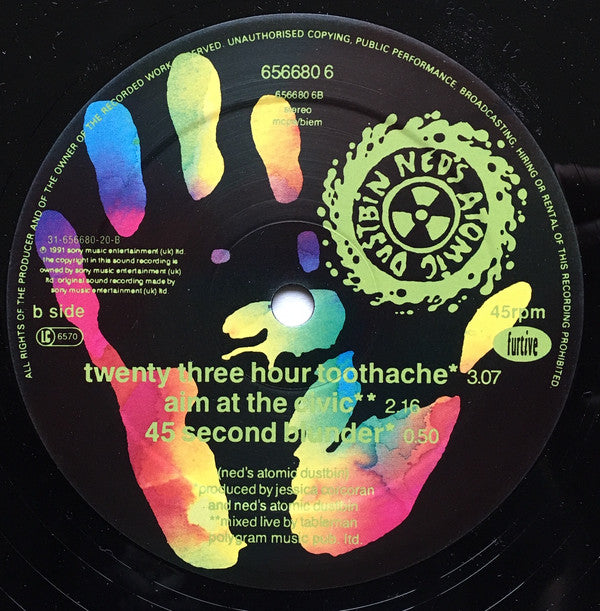 Ned's Atomic Dustbin : Happy (12", Single)
