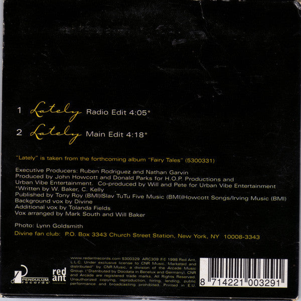 Divine (2) : Lately (CD, Single)