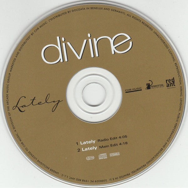 Divine (2) : Lately (CD, Single)