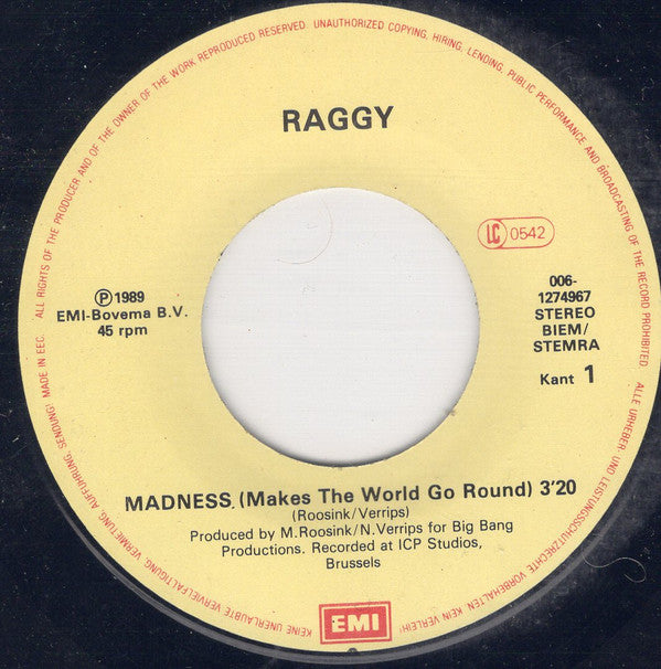 Raggy (3) : Madness (7", Single)
