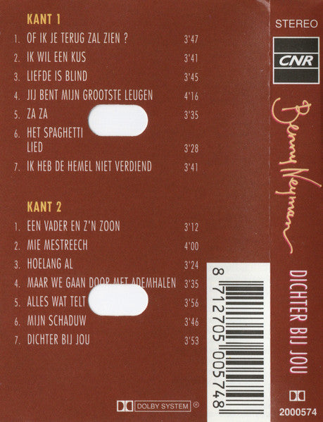 Benny Neyman : Dichter Bij Jou (Cass, Album)