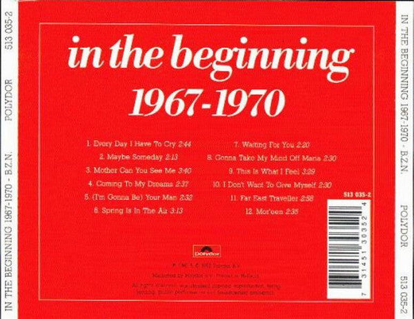 BZN : In The Beginning 1967-1970 (CD, Comp, RE)