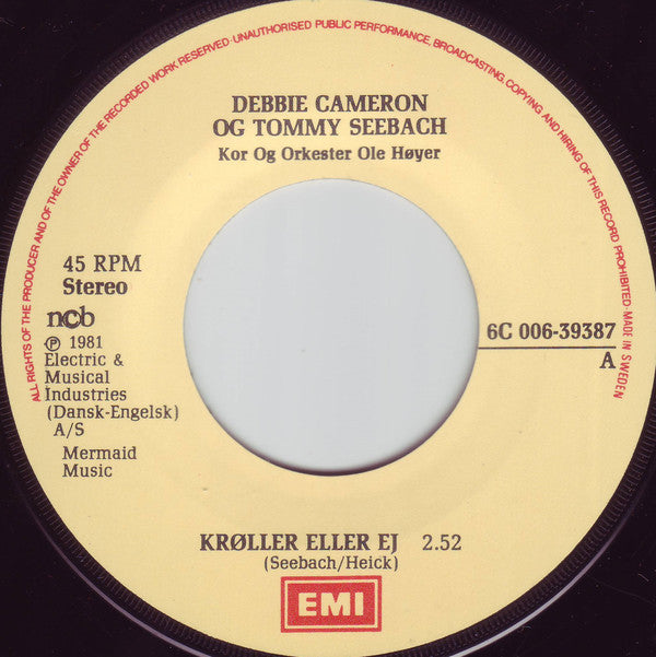 Debbie Cameron / Tommy Seebach : Krøller Eller Ej (7", Single, Lar)