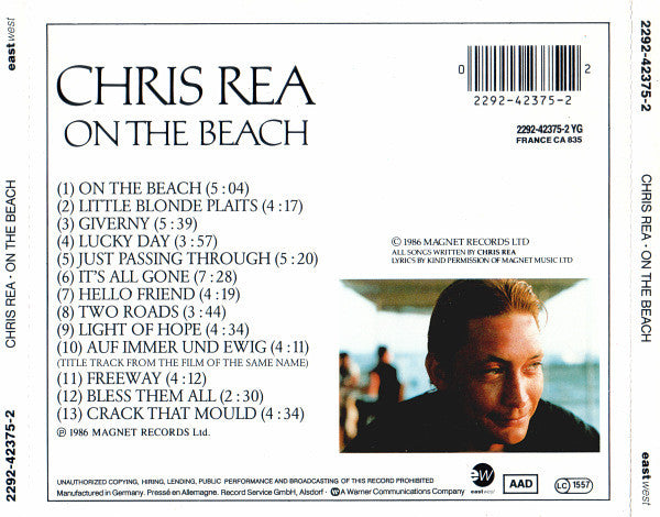 Chris Rea : On The Beach (CD, Album, RE)