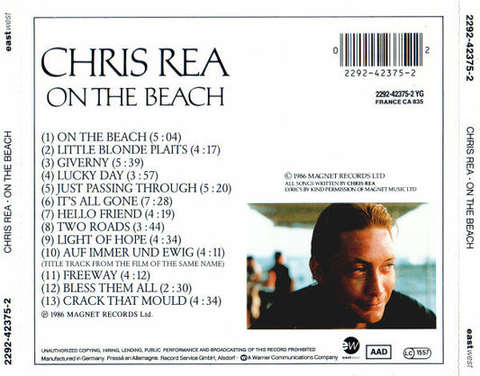 Chris Rea : On The Beach (CD, Album, RE)
