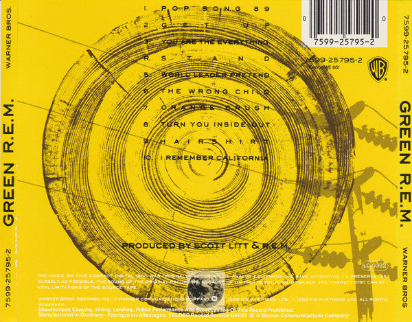 R.E.M. : Green (CD, Album, RE)
