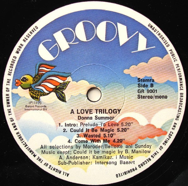 Donna Summer : A Love Trilogy (LP, Album, P/Mixed)