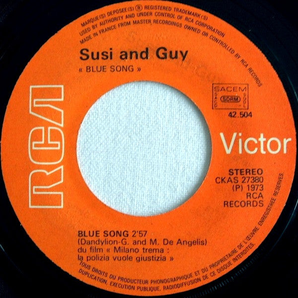 Susi & Guy : Blue Song (7", Single)
