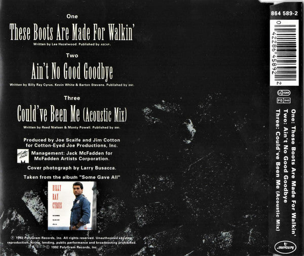 Billy Ray Cyrus : These Boots Are Made For Walkin' (CD, Maxi)