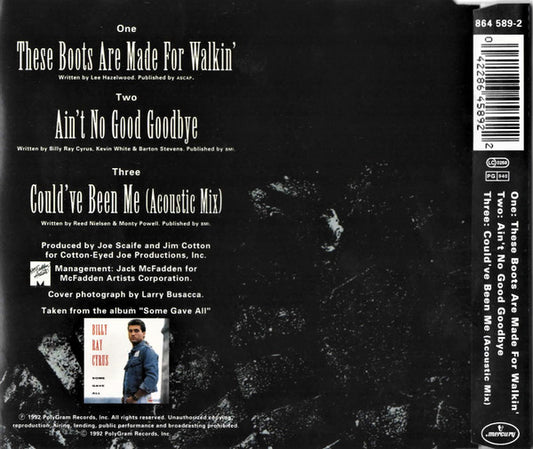 Billy Ray Cyrus : These Boots Are Made For Walkin' (CD, Maxi)