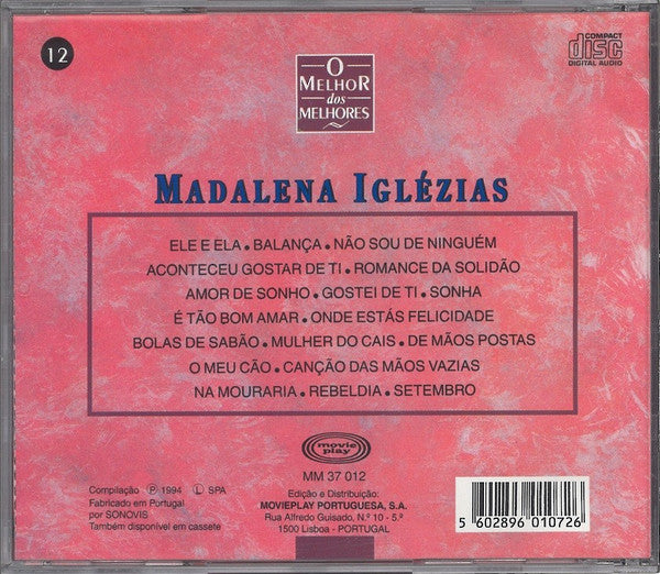 Madalena Iglésias : O Melhor Dos Melhores (CD, Comp)