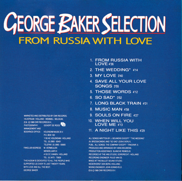 George Baker Selection : From Russia With Love (CD, Album)