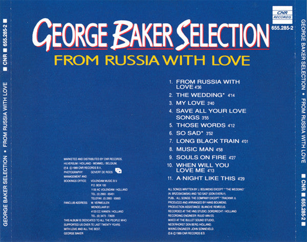 George Baker Selection : From Russia With Love (CD, Album)
