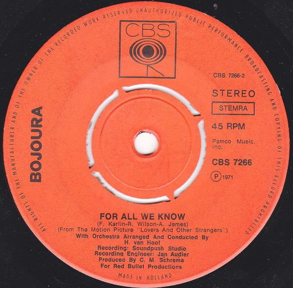 Bojoura : Once Upon A Time (7")