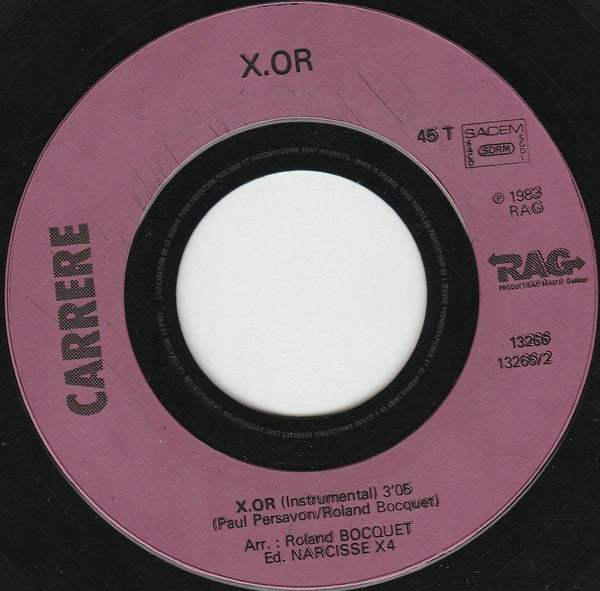 Jean-Pierre Savelli : X-OR (7", Single)