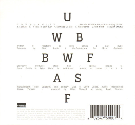 Underworld : Barbara Barbara, We Face A Shining Future (CD, Album)