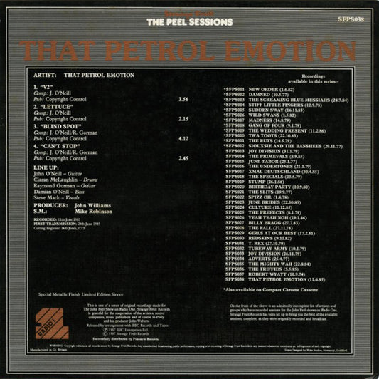 That Petrol Emotion : The Peel Sessions (12", Ltd)