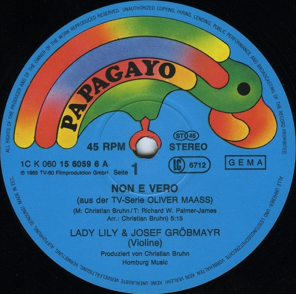 Lady Lily : Non È Vero (Long Special Version) (12", Maxi)
