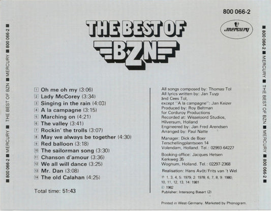 BZN : The Best Of BZN (CD, Comp, Promo)