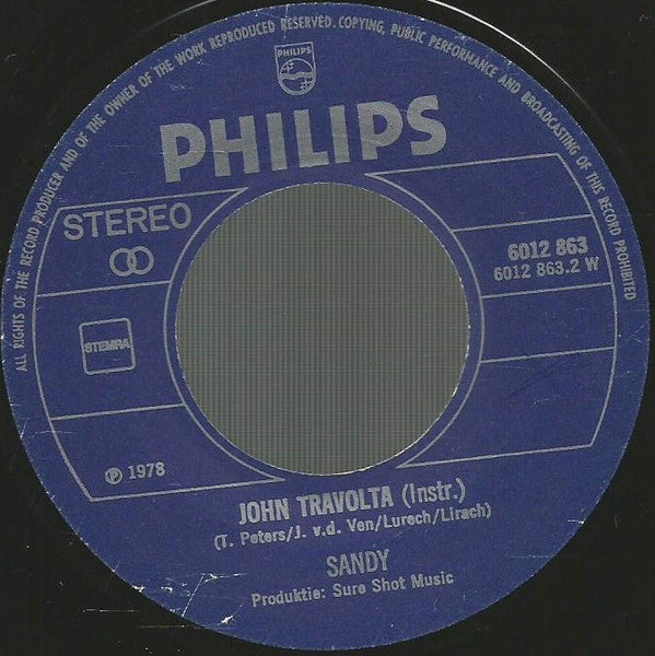 Sandy (8) : Ik Ben Verliefd Op John Travolta (7", Single)