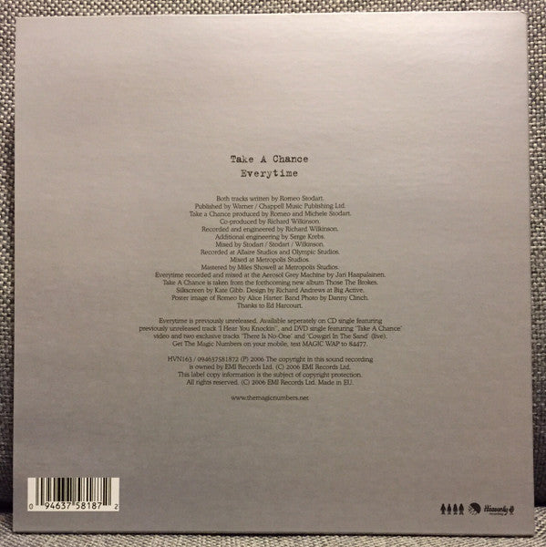 The Magic Numbers : Take A Chance (7", Ltd, Cle)