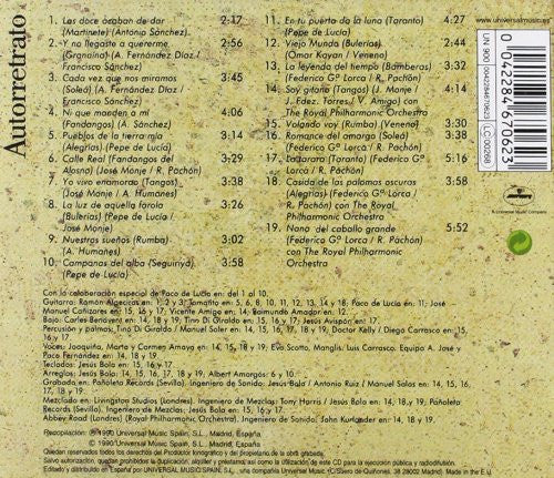 El Camarón De La Isla : Autorretrato (Versiones Y Mezclas Nuevas 1970 - 1990) (CD, Comp, RE)