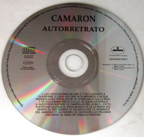 El Camarón De La Isla : Autorretrato (Versiones Y Mezclas Nuevas 1970 - 1990) (CD, Comp, RE)