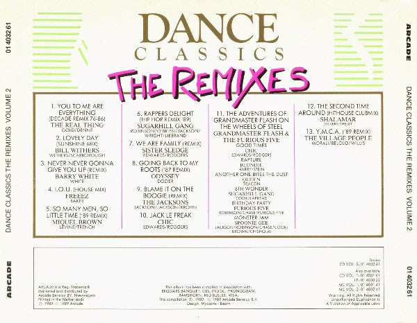 Various : Dance Classics - The Remixes Volume 2 (CD, Comp)