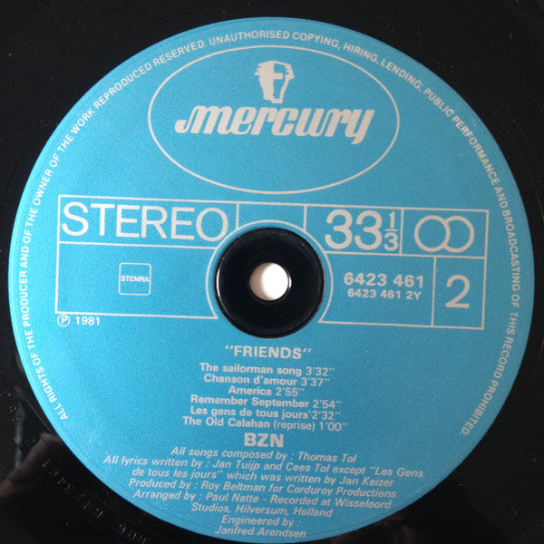 BZN : Friends (LP, Album, Lig)